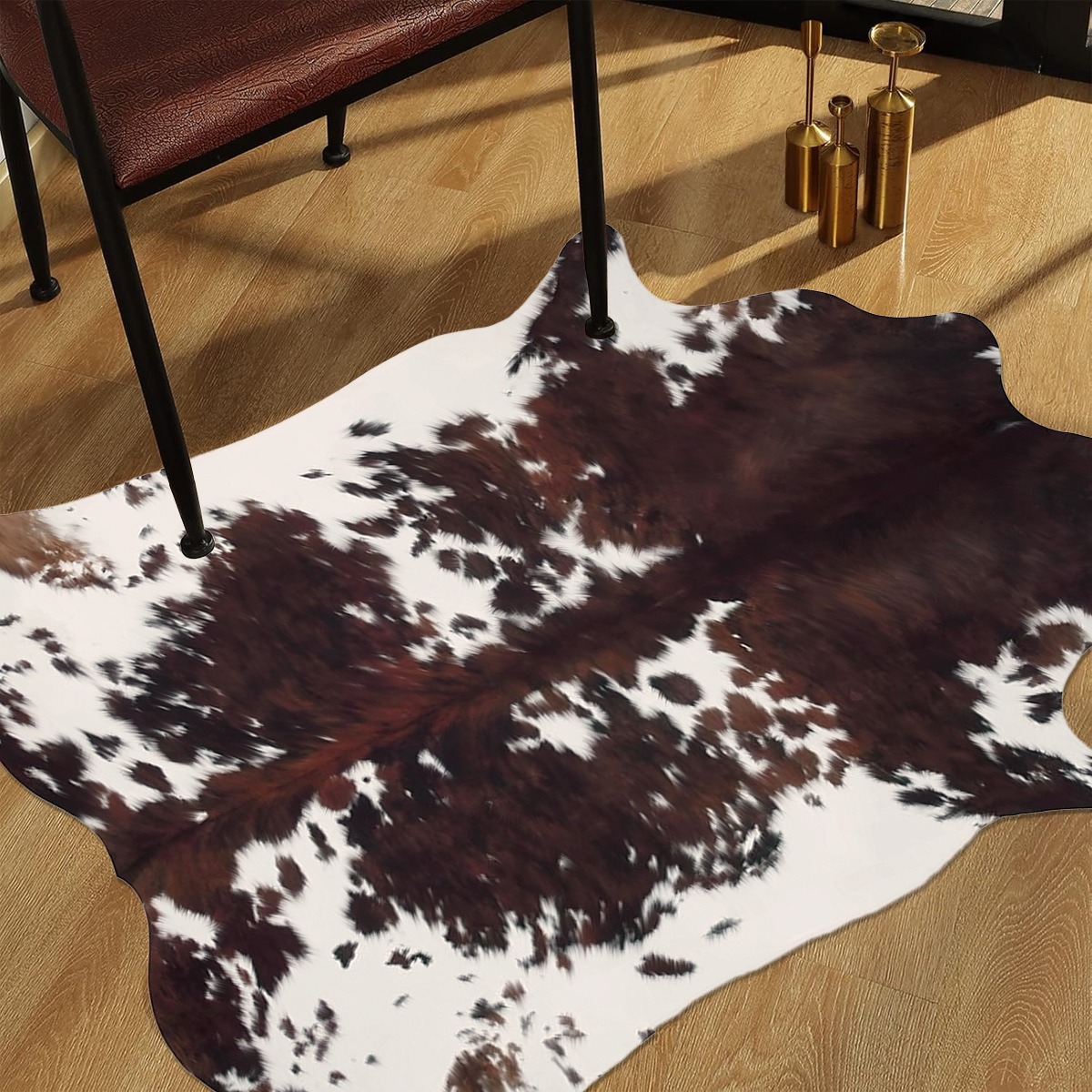 Amazon temu imitación de cuero de vaca sala de estar dormitorio sofá decoración del hogar alfombra de suelo resistente a la suciedad fácil de cuidar alfombra de forma especial