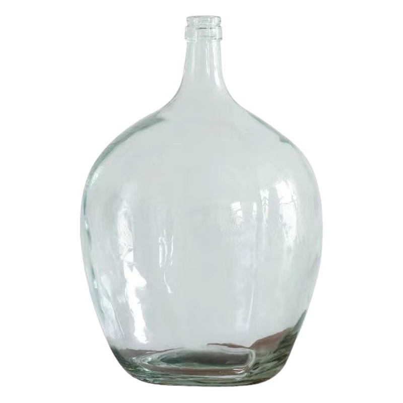 Florero de cristal del vientre grande hidropónico Nórdico arreglo de flores decoración de la sala de estar decoración del hogar jarrón simple sentido alto