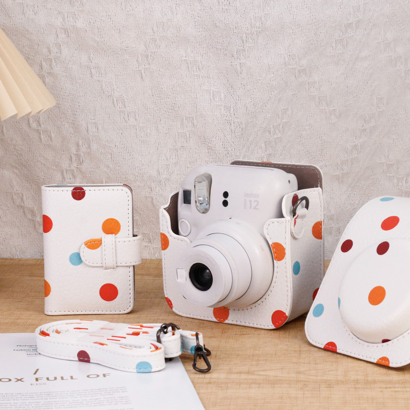 Polaroid Mini11/12/40 Polka Dot + 28 Photo Album Cute Camera Bag Can Be Used as a Shell Cosmetics Bag Protective Cover