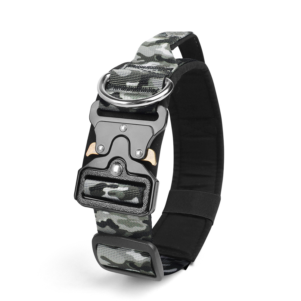 Nuevo collar para mascotas a prueba de explosiones, cuello para perros resistente a la tracción, collar para perros mediano y grande, collar táctico, spot al por mayor
