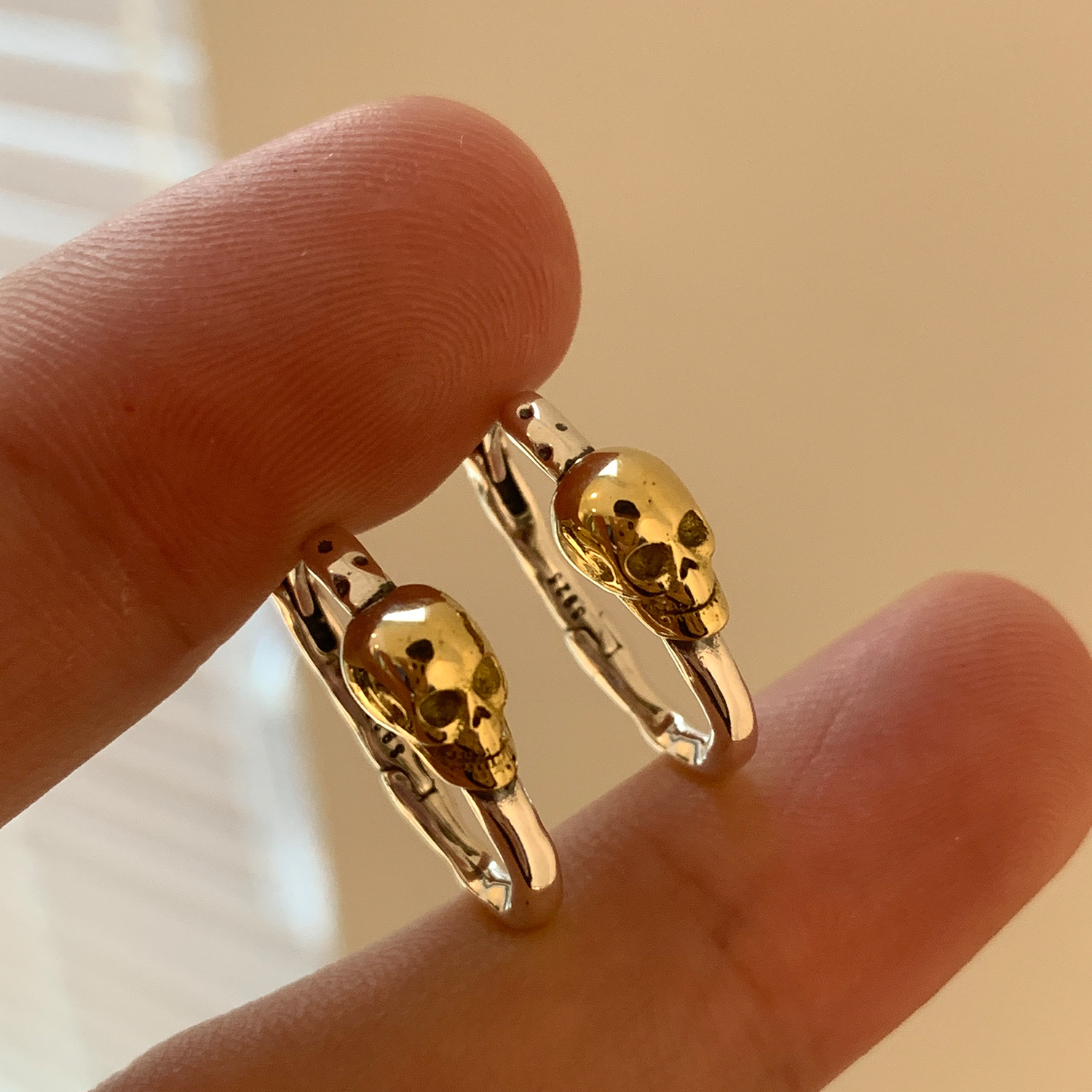 Earrings Classification 1 Pair Halloween Simple Style Classic Style Skull Copper Earrings