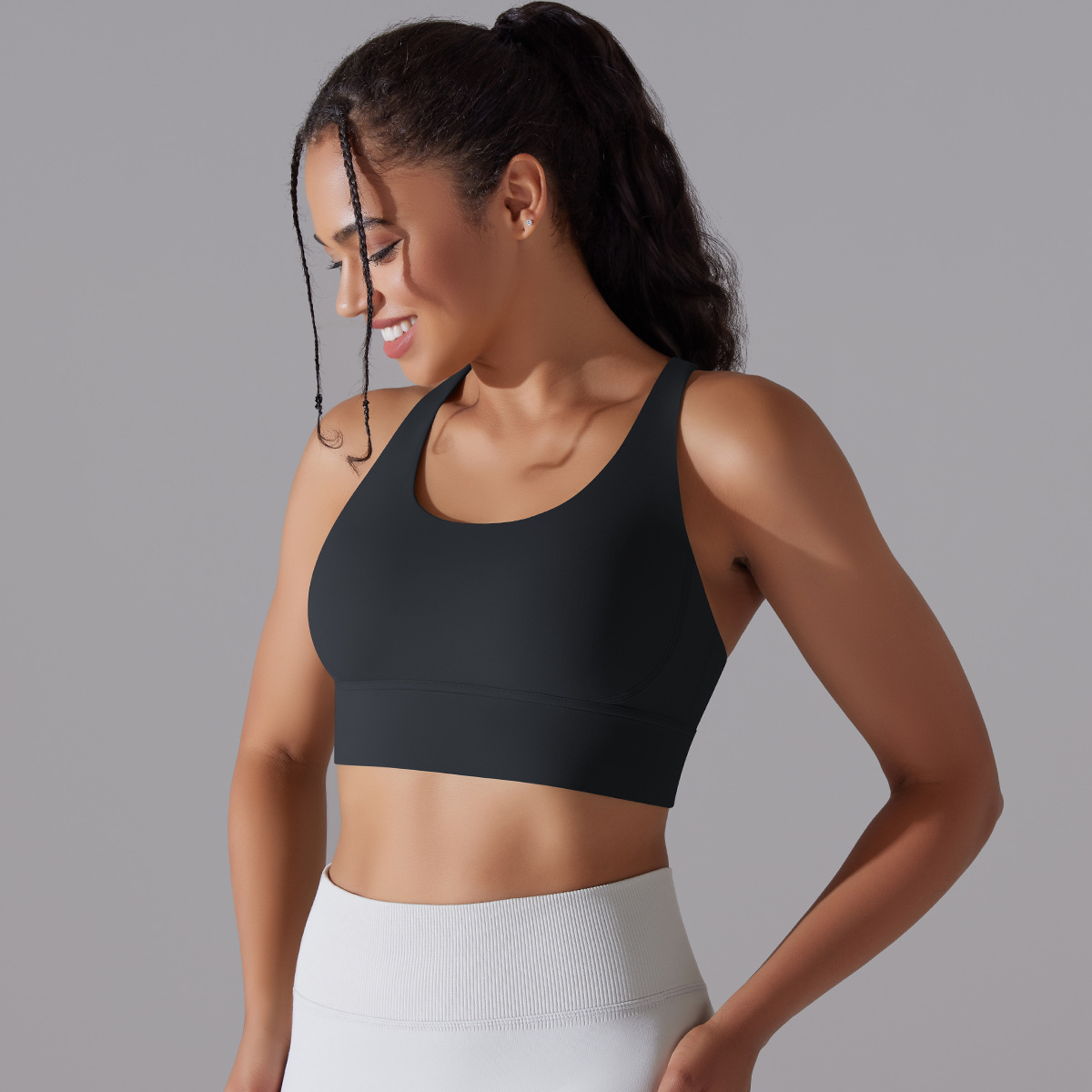127g Weight Sleeveless Sleeve Length Nylon, Spandex Fabric Type Short Top Length Halter Crisscross Tank Tops Type Fitness, Yoga Occasion U Neck Neckline Solid Color Pattern Sports Style Sports Solid Color Nylon Spandex U Neck Active Tops Halter Crisscross Tank 67