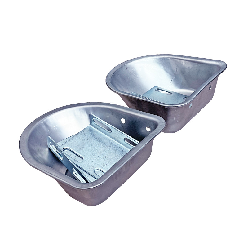 Cerdo de acero inoxidable bebedero veterinario semicírculo cuenca cerdo dispensador de agua potable fregadero cerdo Dispositivo de cría de cerdos equipo