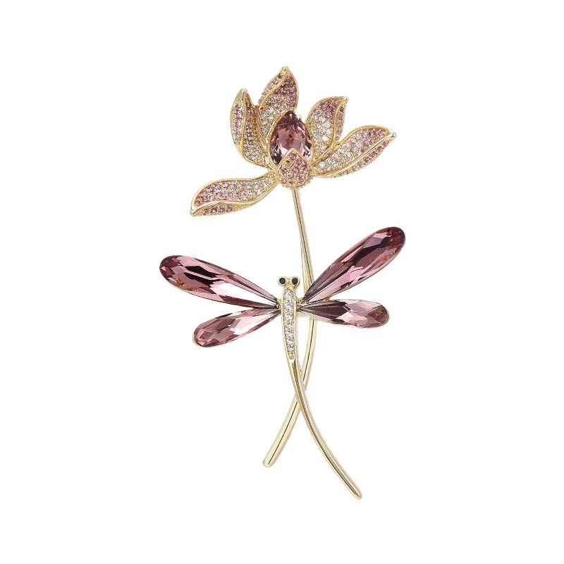 Lotus broche voor dames vintage elegante corsage voor hanfu_voghion.com