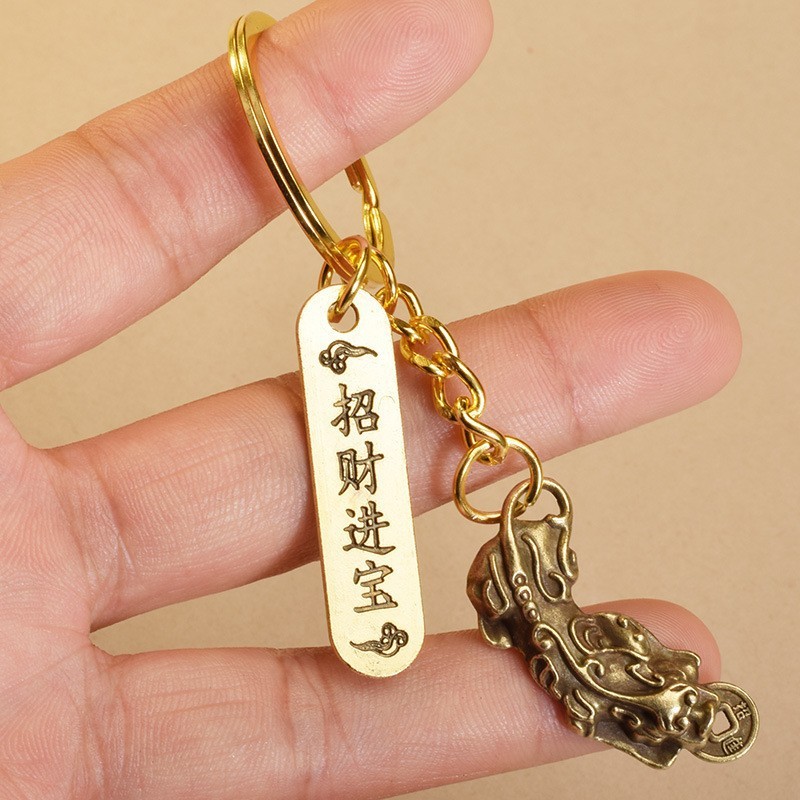 中式民族风合金进宝挂件百福缸摆件金钱袋钥匙扣批发金属礼物厂家|undefined