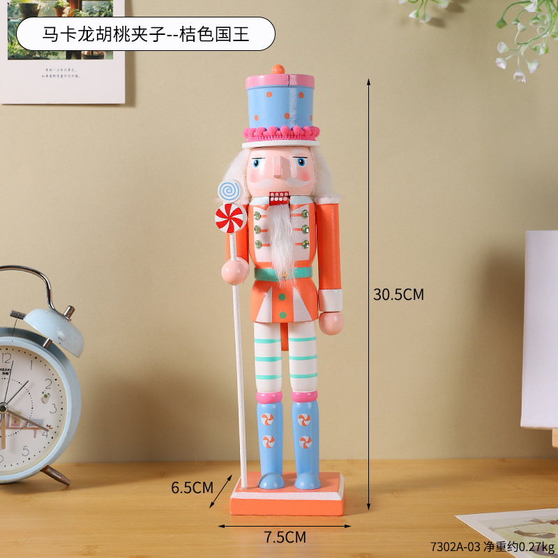 7302A-03 Macaron Nutcracker--Orange King
