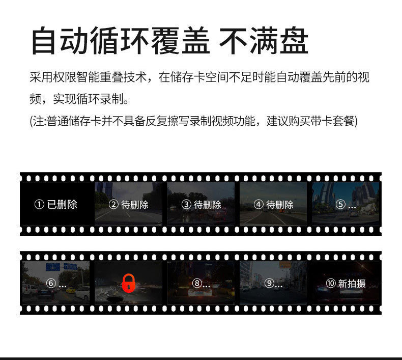 Suitable for 2025 New Rearview Mirror Driving Recorder Car Full-Screen Front and Rear Dual-Camera Ultra-High-Definition Night Vision
