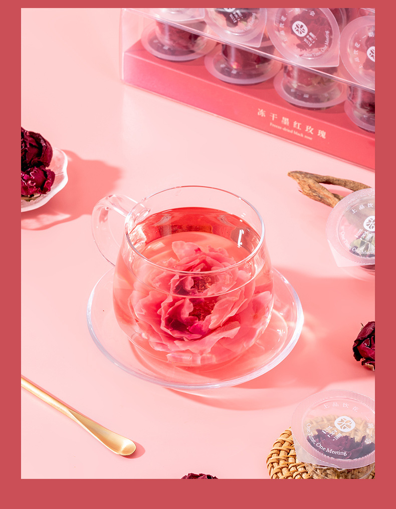 Freeze-Dried Mo Hong Rose Flower Tea 50g Whole Dried Rose Buds for Herbal Infusions specifications