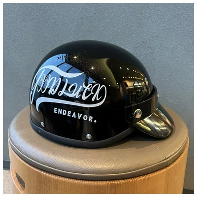 Retro Motorcycle Helmet 3C Certified Electric Vehicle Safety Helmet Men's and Women's Half Helmet Summer Sun Protection Safety Helmet Motorcycle Helmet (Motosiklet kaskı (dəbilqə)) - black-single-helmet-one-size