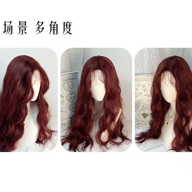 Rojo largo rizado gancho de mano frente encaje rojo marino blanco sensación de atmósfera Navidad Anchor Rojo universal A03