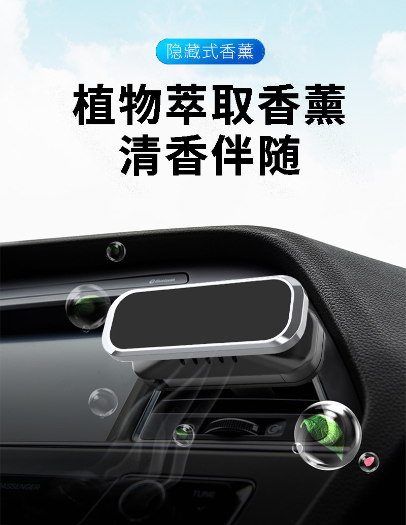 New Model of Car Air Vent Magnetic Plant Extract Aromatherapy Two-In-One Car Phone Holder