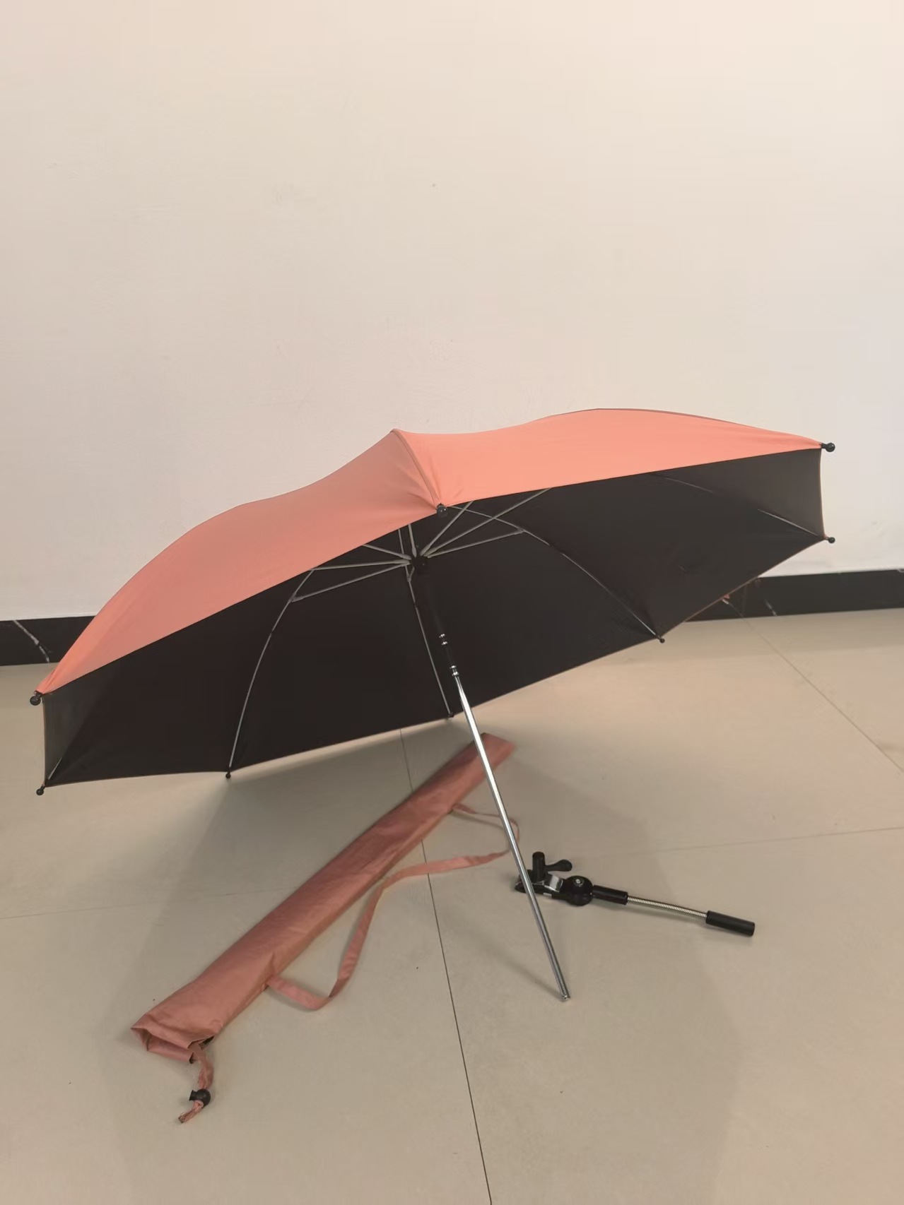 Silla de playa portátil para acampar sombrilla con clip de dirección 360 para acampar silla de pesca para acampar sombrilla