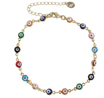 Qibi Amazon Venta caliente titanio acero epoxi suerte trébol de cuatro hojas pulsera amor colgante collar al por mayor