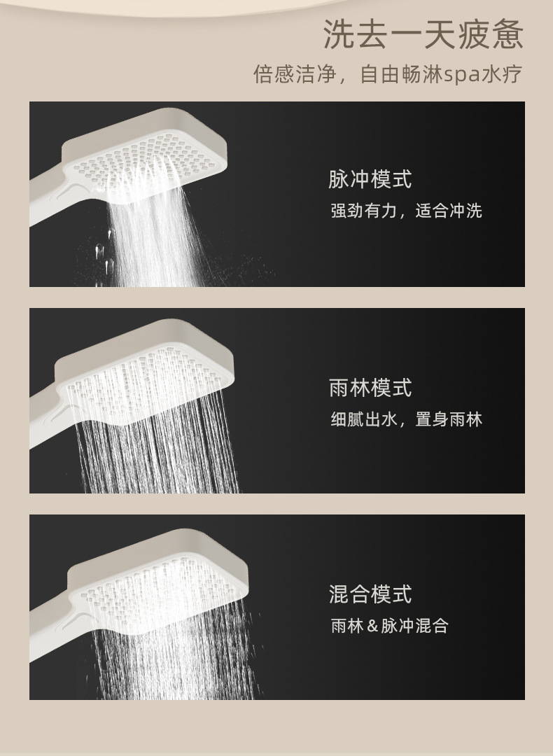 All-copper simple shower head set, bathroom, household white gun gray shower, overhead spray, hotel bathroom pressurized wholesale undefined