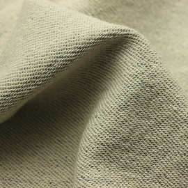针织纬编卫衣布色织麻灰全棉三线卫衣布鱼鳞布法国法式大毛圈布料