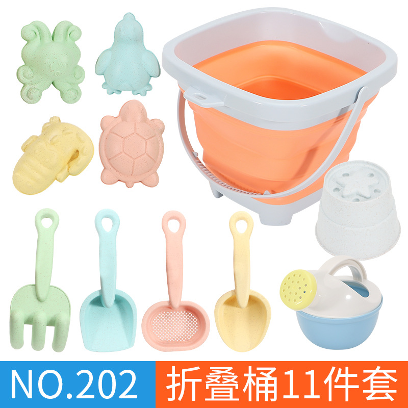 NO.202---橙色折叠桶11件套