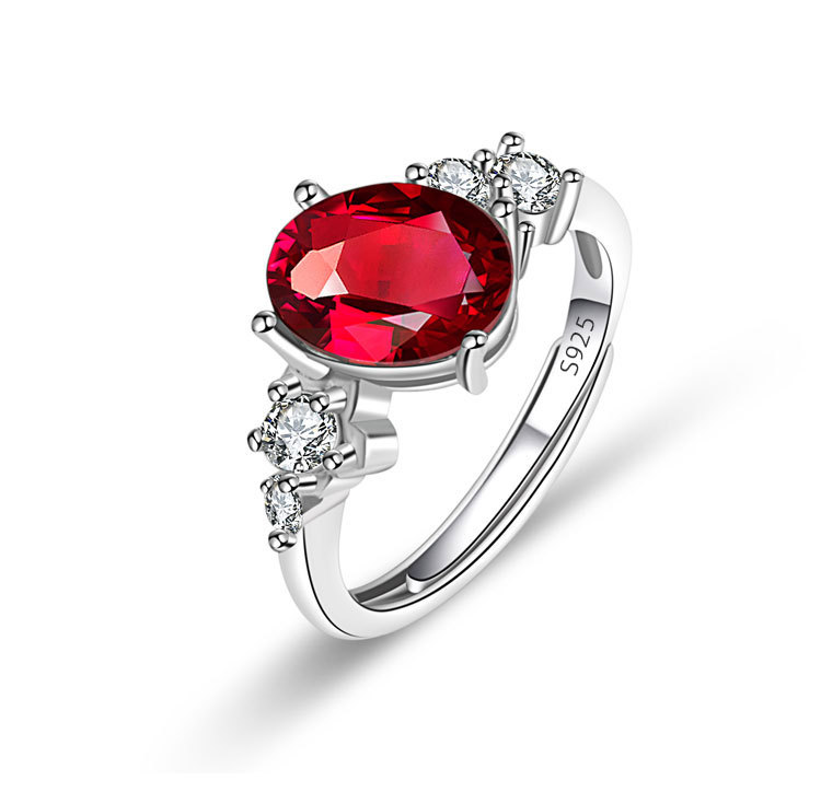 Banquet, Tea Party Occasion 925 Sterling Silver High Carbon Diamond Geometric Open Rings 925 Sterling Silver Rings