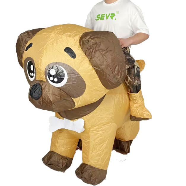 Venta caliente Traje inflable transfronterizo Dinosaurio de Halloween Alien Tyrannosaurus Rex Dress Up Ropa de actuación divertida Decoración de fiesta