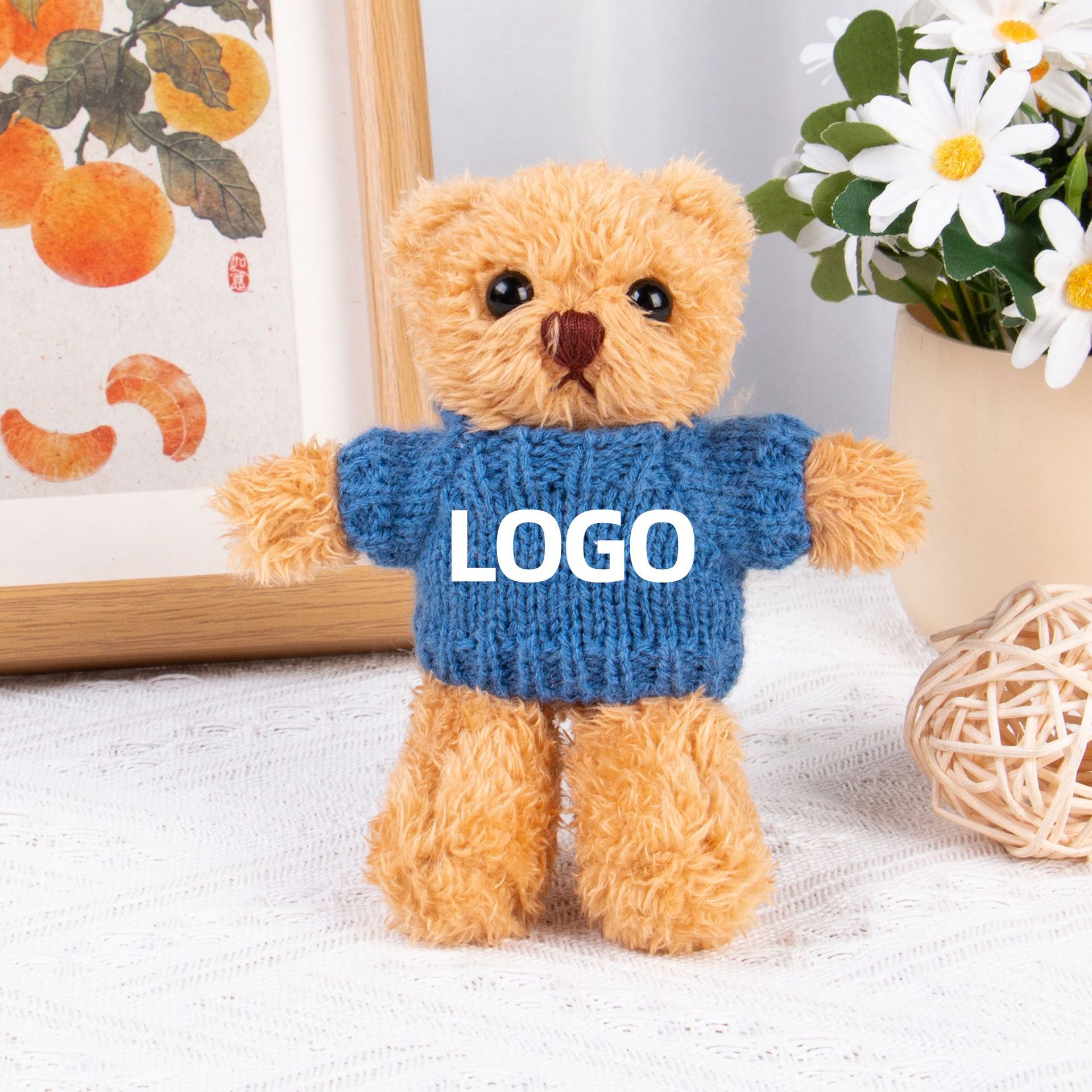 Teddy Bear Keychain Colgante Bolsa accesorios de ropa impresa LOGO vestido Teddy Teddy Doll juguetes de peluche
