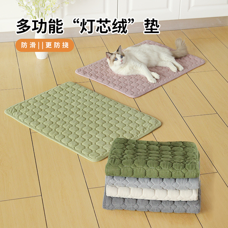 Nido para mascotas Estera universal para mascotas Estera de pana japonesa Pana resistente al desgaste y antideslizante Cosa para perros Cosa para gatos Productos para mascotas