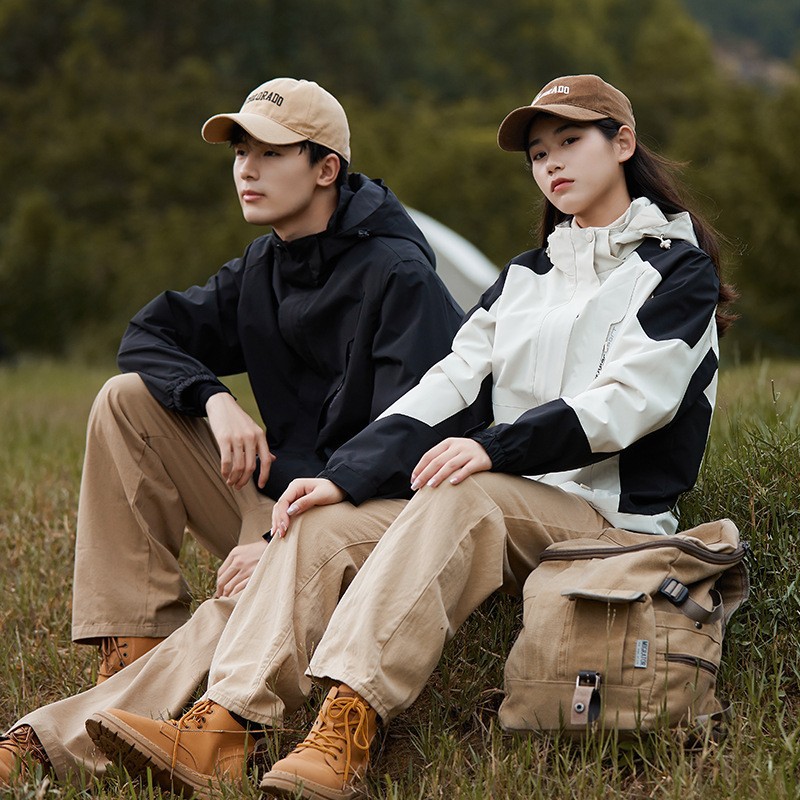 Couple's Mountain Series Men and Women's Three-in-One Detachable Two-Piece Custom Windproof Waterproof Outdoor Fashion Jacket 