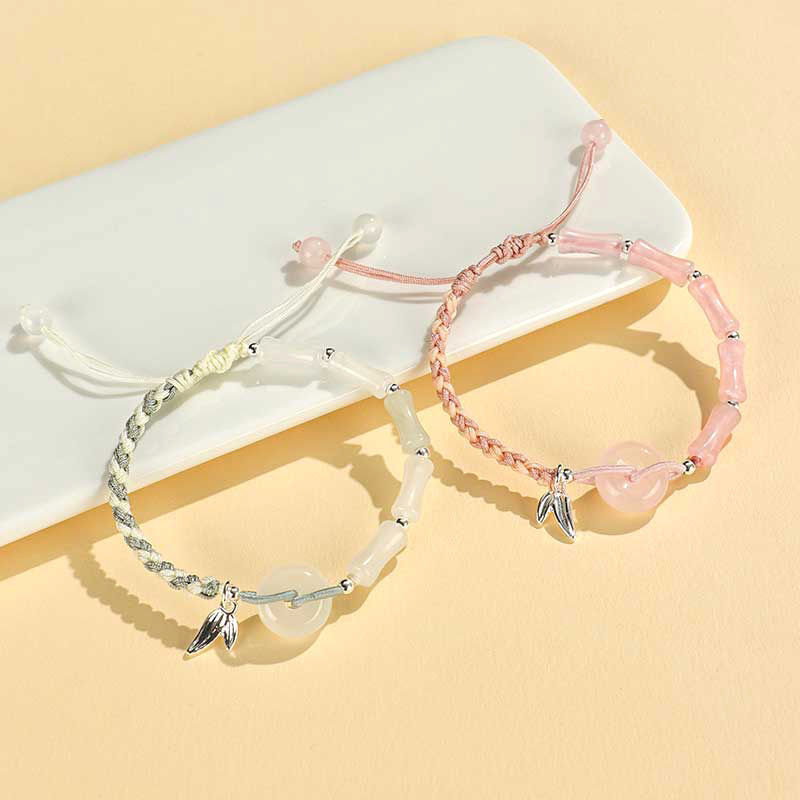 Chinese Couple Bracelet Bamboo Ping An Niche Woven Simple Hand Rope Best Friend Bracelet This Life Year Girlfriend Gift