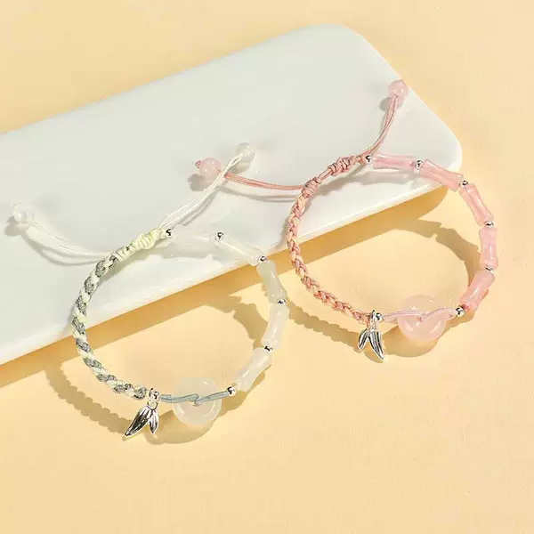 Chinese Couple Bracelet Bamboo Ping An Niche Woven Simple Hand Rope Best Friend Bracelet This Life Year Girlfriend Gift
