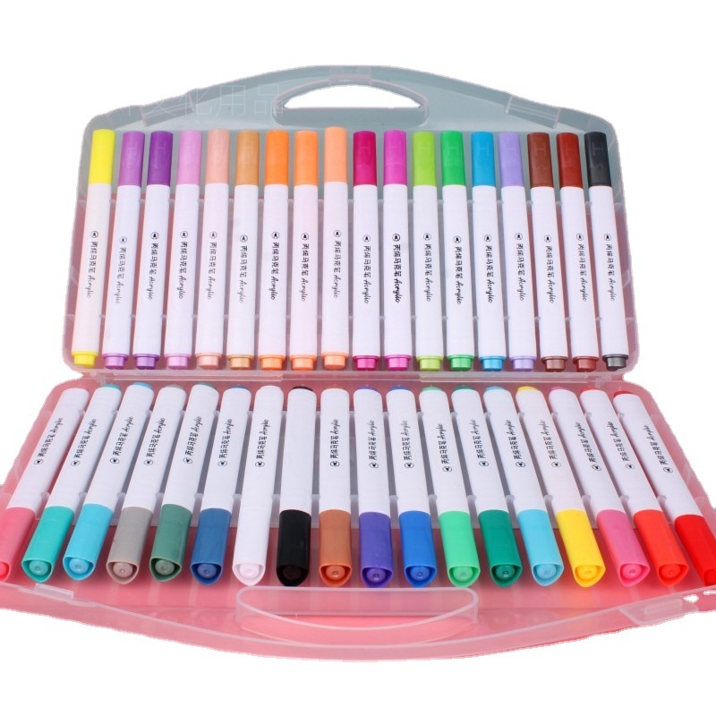 Estudiante al por mayor DIY pintura acrílico marcador de arte de los niños creativos graffiti impermeable no se desvanece cepillo de color