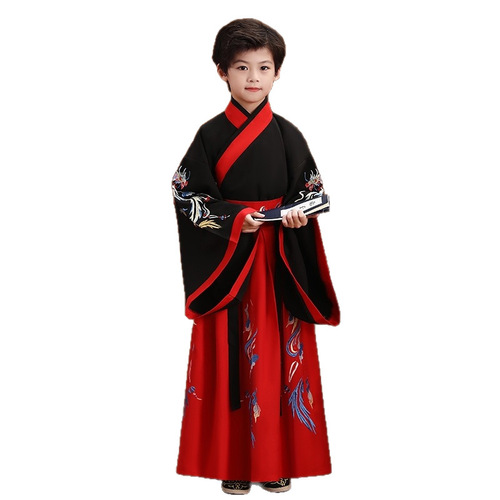Hanfu, boys, Chinese culture, China style, ancient costumes, book boy costumes, three-character classics, disciple rules, children's performance uniforms, primary school students