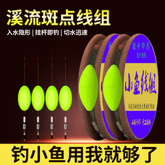 小物釣り用セット、馬口魚・白魚・小魚用、マイクロフィッシング用完成品セット、1個の浮き付き釣り糸、小川専用