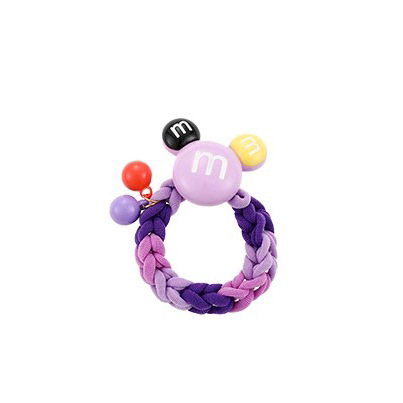 2023 nueva cuerda de pelo niñas M Bean tocado elástico cuerda de cabeza de cola de caballo alta para niños niña no duele la banda de goma para el cabello