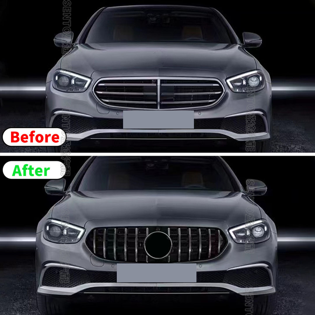 Suitable for 2021-2023 New Mercedes-Benz E-Class W213 Executive Version Modified Grille Gt Starry Front Bumper Air Intake Grille