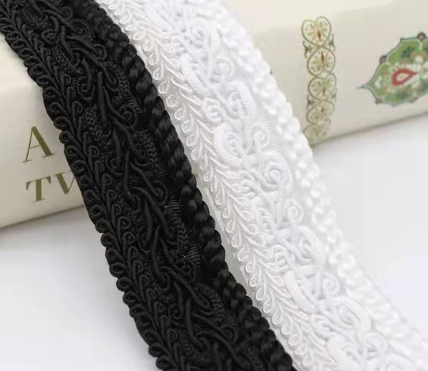 Fabricante en stock estilo coreano Chanel estilo cinta estilo étnico hecho a mano con cuentas encaje ropa DIY accesorios perla encaje