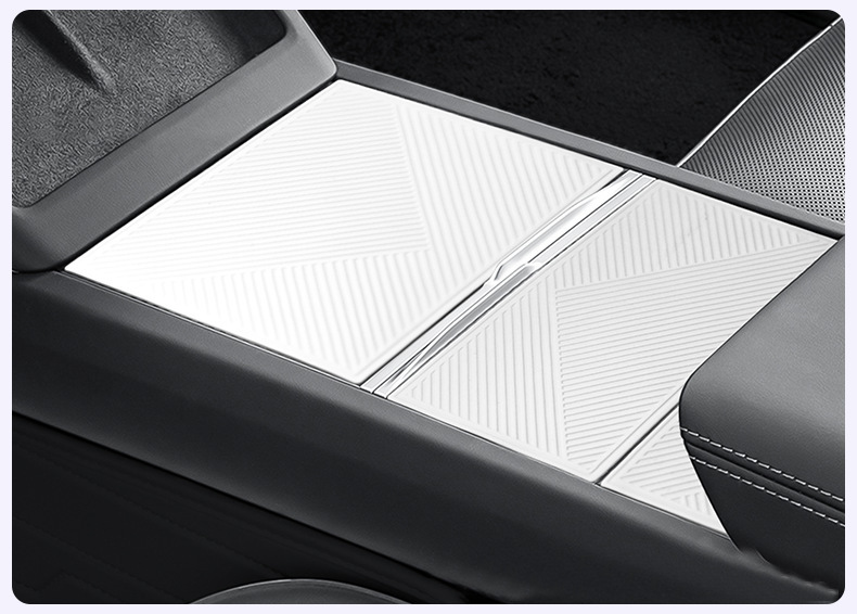 Suitable for Tesla's New Version of Model Y/3 Central Control Silicone Pad, Electrostatic Adsorption Panel Sticker, Decorative Accessories for Car Use