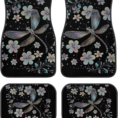 clean Crystal velvet decorative, Avtomobil döşəmə paspasları - car-floor-mat-56-354548-68cm-two-pairs-total-four-pieces