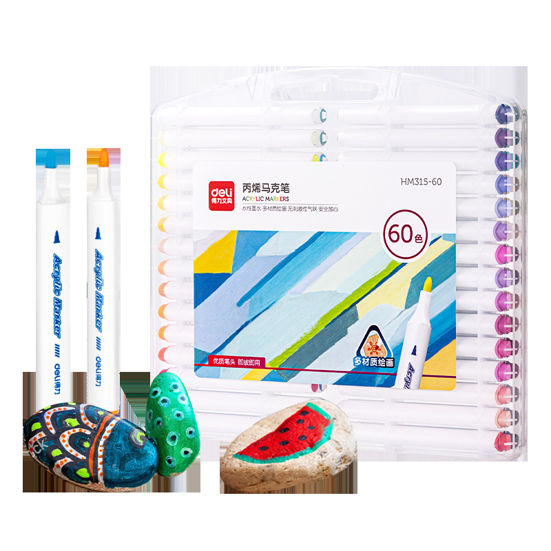 Los estudiantes de la escuela primaria de acrílico marcador de lápiz de color opaco para niños pincel de arte de color lavable pintura graffiti