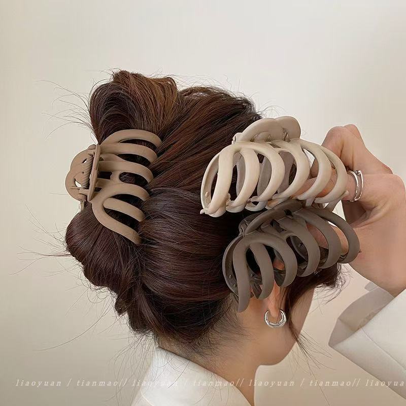 特大ドラゴンフルーツカラーヘアクリップ女性用 2024 新しいスタイル後頭部ハイエンドヘアクリップカボチャサメクリップ|undefined