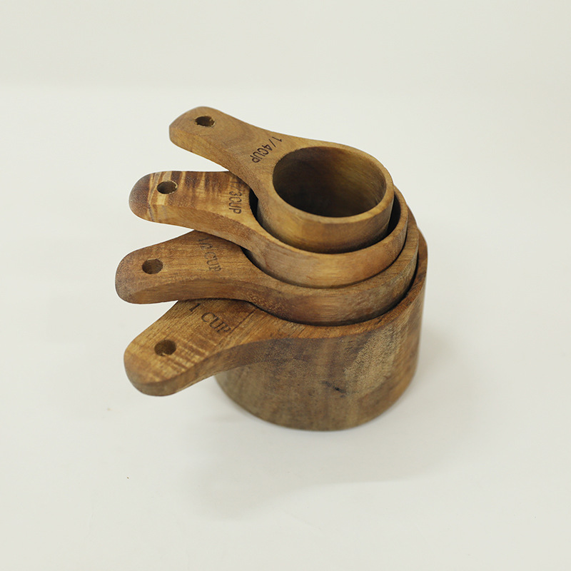 Set de madera de teca horquilla de madera sólida horquilla antiadherente horquilla de madera de acacia cocina utensilios de cocina de mango largo horquilla de verduras pala de cocina conjunto de varias piezas