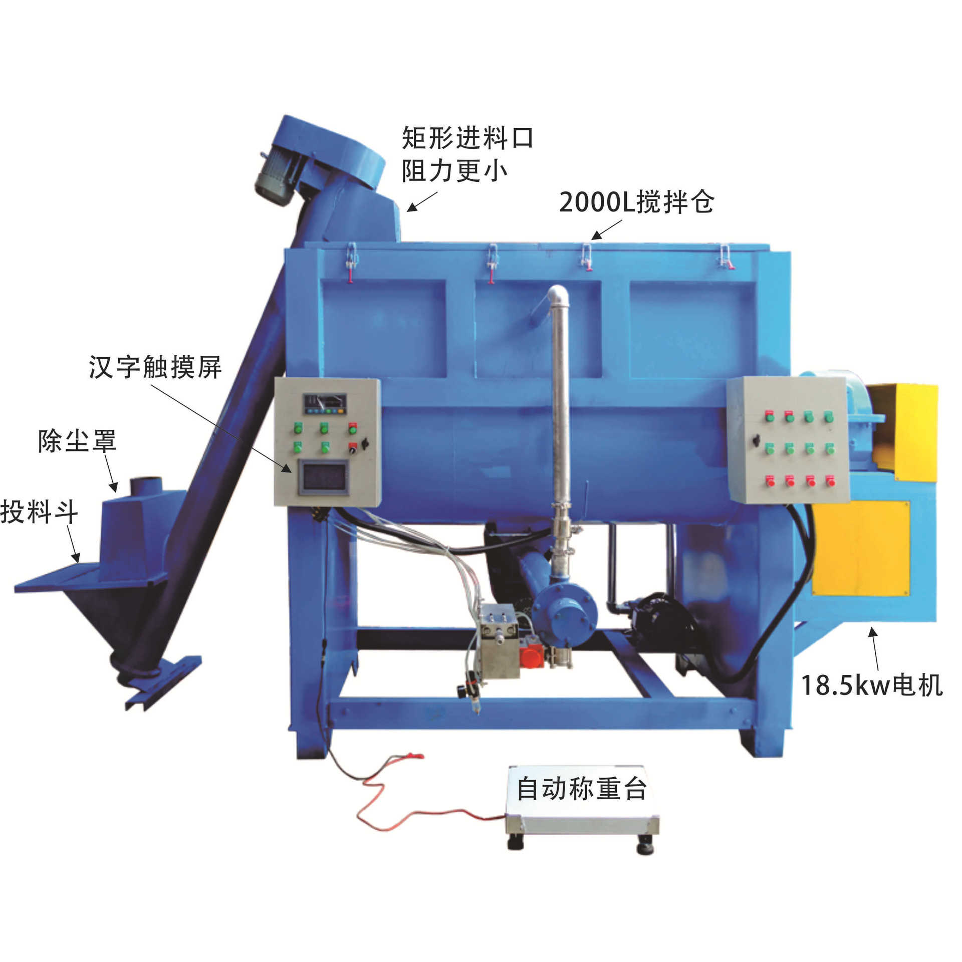 厂家直销优惠批发MKL-2000L定量灌装型膏液体卧式搅拌机混合机|ms