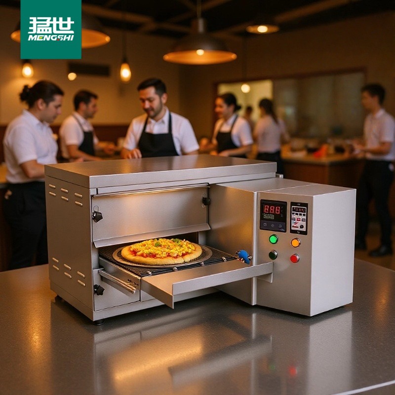 Mengshi chain type large pizza oven automatic crawler electric air pizza oven gas oven commercial
