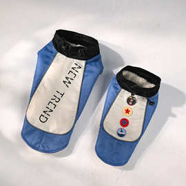 宠物狗狗服装秋冬加绒加厚保暖高领马甲魔术贴方便穿脱厂跨境新品