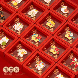 礼盒马年徽章马上发财小马新年礼物可爱胸针包包配饰吉祥物小礼物