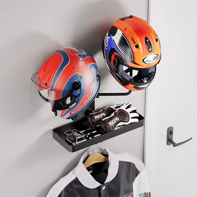 Motosiklet dəbilqə rəfləri Motorcycle Hat Storage Wall-Mounted Helmet