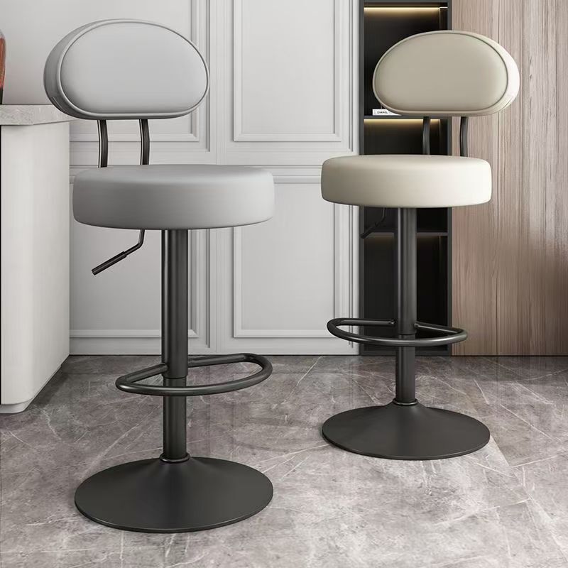 High Stool with Simple Design, Comfortable Bar Chair with Backrest, Adjustable and Swivel Chair for Commercial Use, Front Desk Cashier Chair, Bar Counter Chair, Light Luxury