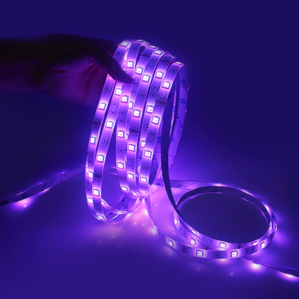 Светодиодная лента 5050 RGB с модулем Wi‑Fi, умная подсветка для граффити/декора, управление через мобильное приложение, голосовое управление, музыкальный режим