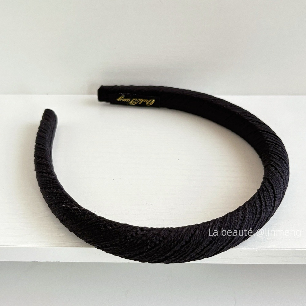 Diadema superior de cráneo alto Diadema de fragancia pequeña negra de alta calidad Diadema de estilo perla coreana arco simple cueva para el cabello accesorios para el cabello femenino