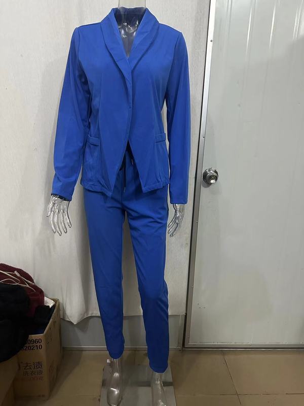ヨーロッパとアメリカのクロスボーダー願いアマゾン独立ステーション AliExpress 新しいカジュアルファッションスーツスーツ婦人服スーツ|undefined