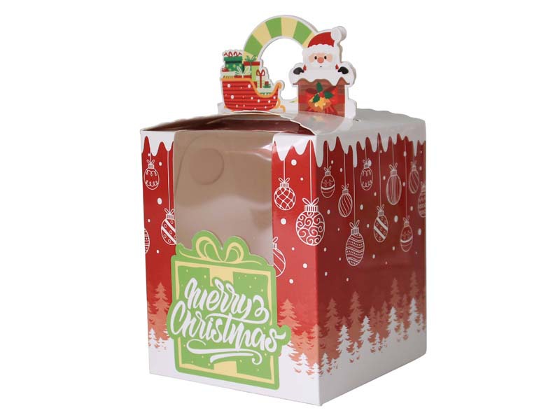 Christmas Festival Christmas Cute Letter Window Muffin Box 12 (3 Each) Party Gift Wrapping Supplies