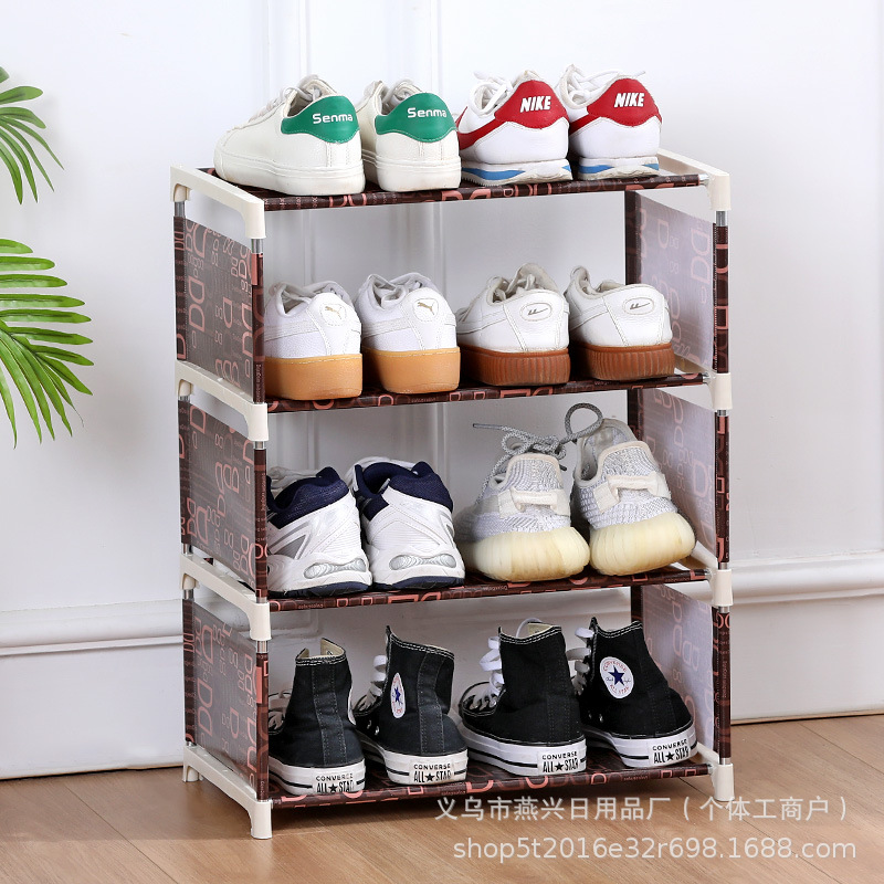 Zapato simple estante de acero inoxidable estante hogar estudiante dormitorio multi-capa de ahorro de espacio zapatos de almacenamiento rack zapato gabinete al por mayor