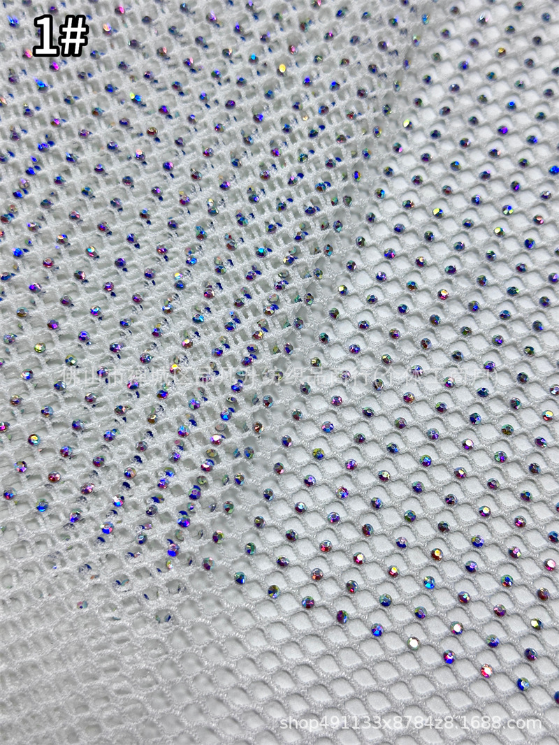 Fabricante nuevo sitio de vidrio de Austria taladro de malla elástica densa para brindis vestido de noche image 6